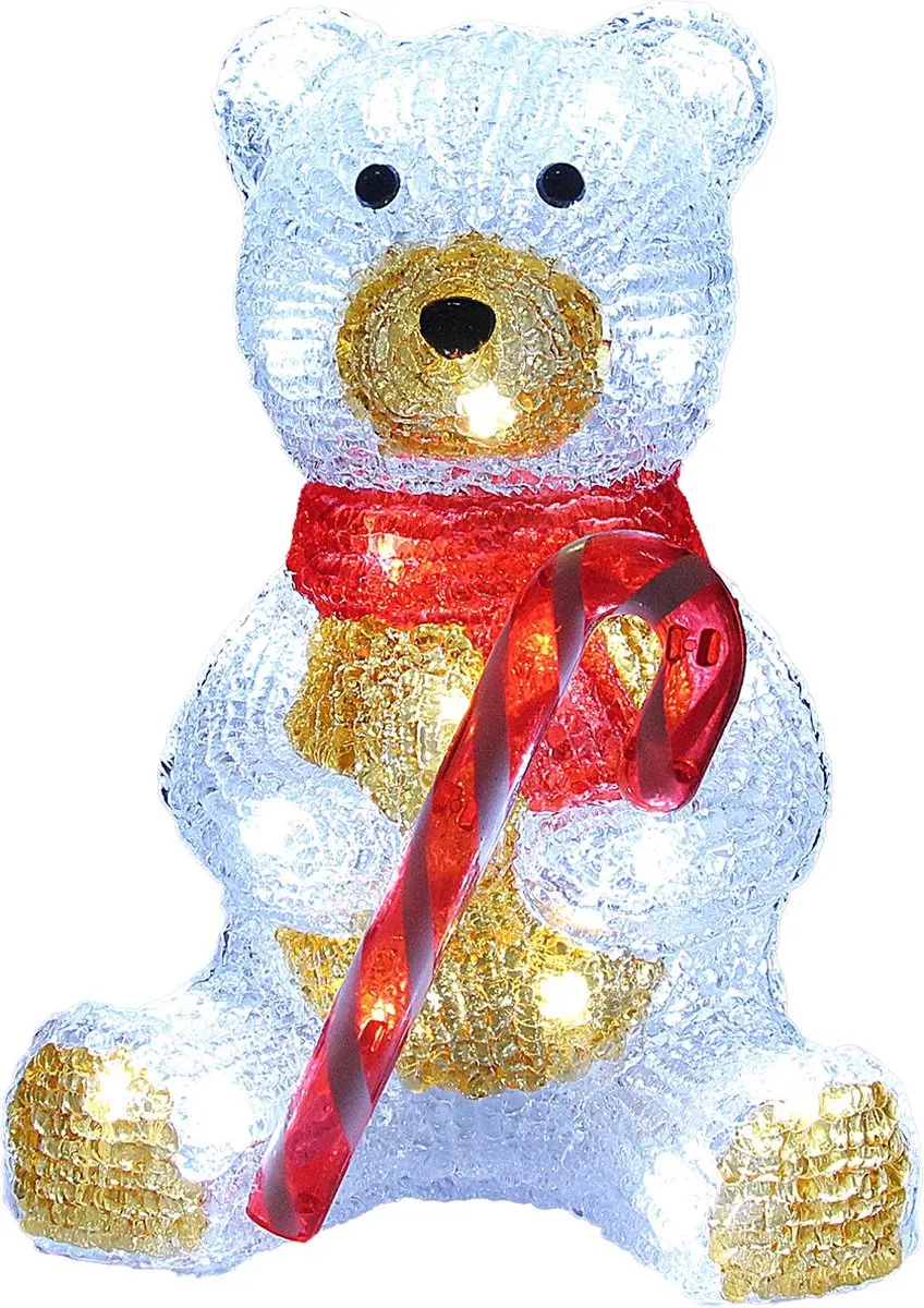Deuba Kerstfiguur Teddy LED Acryl 25cm