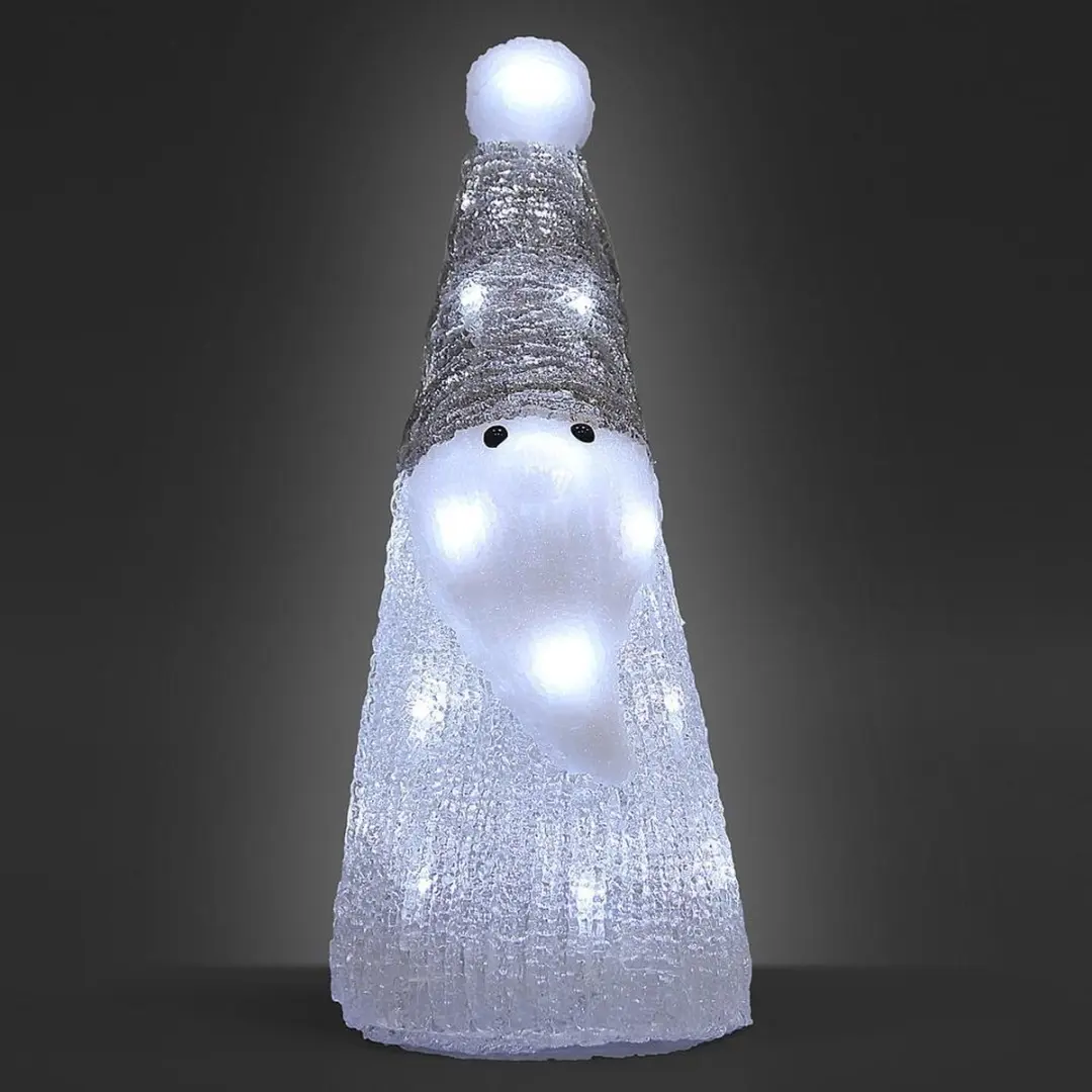 Deuba Kerstman LED Acryl 31cm - Wit Licht - afbeelding 6 van 6