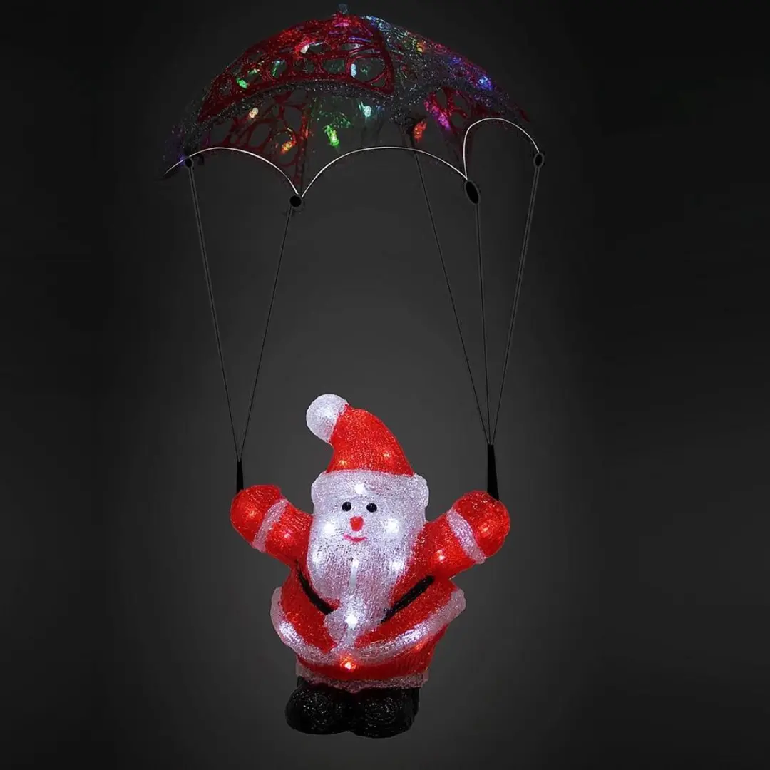 Deuba Kerstman Parachute LED Acryl 31cm