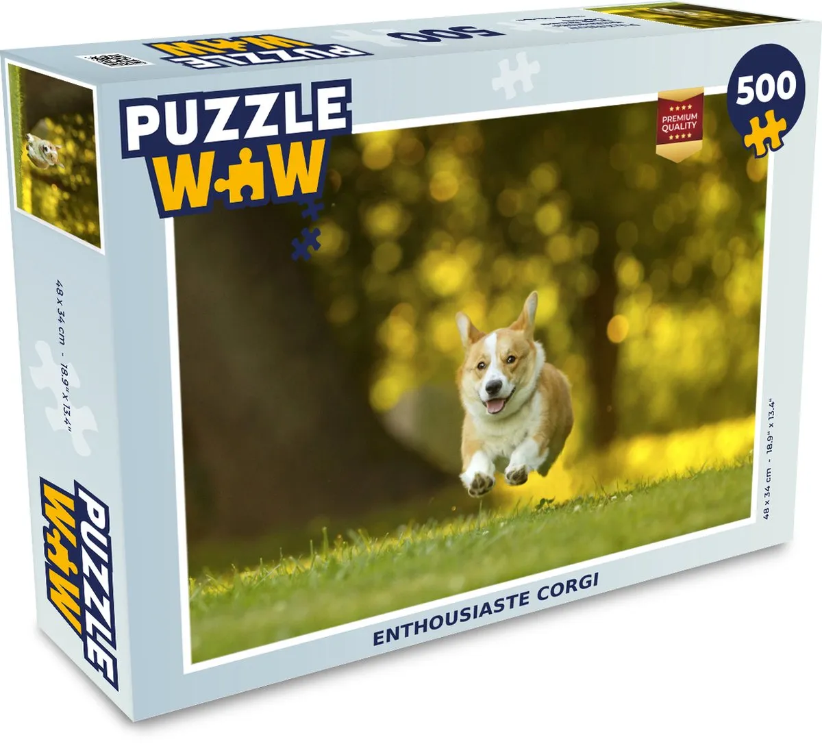 PuzzleWow Corgi Legpuzzel 500 Stuks