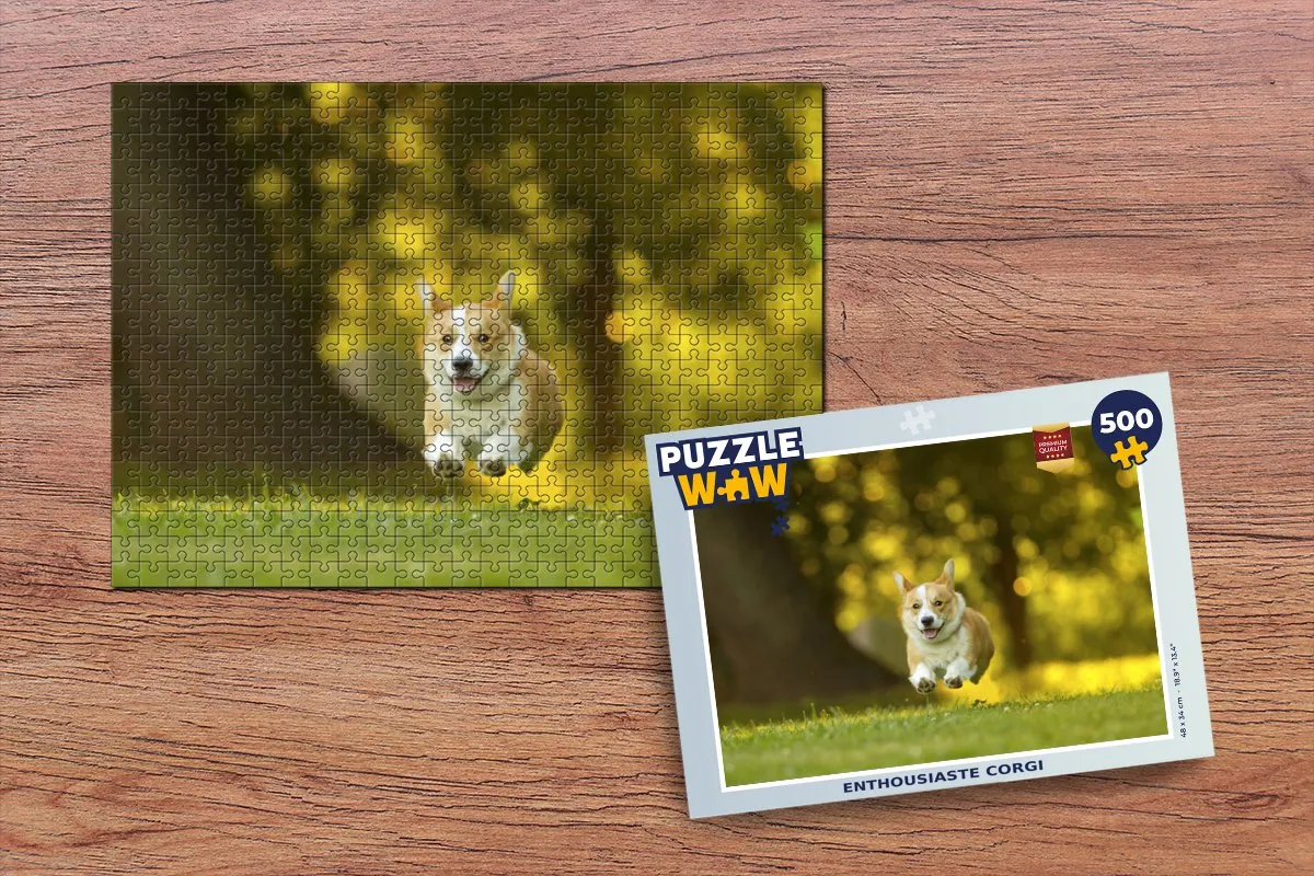 PuzzleWow Corgi Legpuzzel 500 Stuks - Multicolor