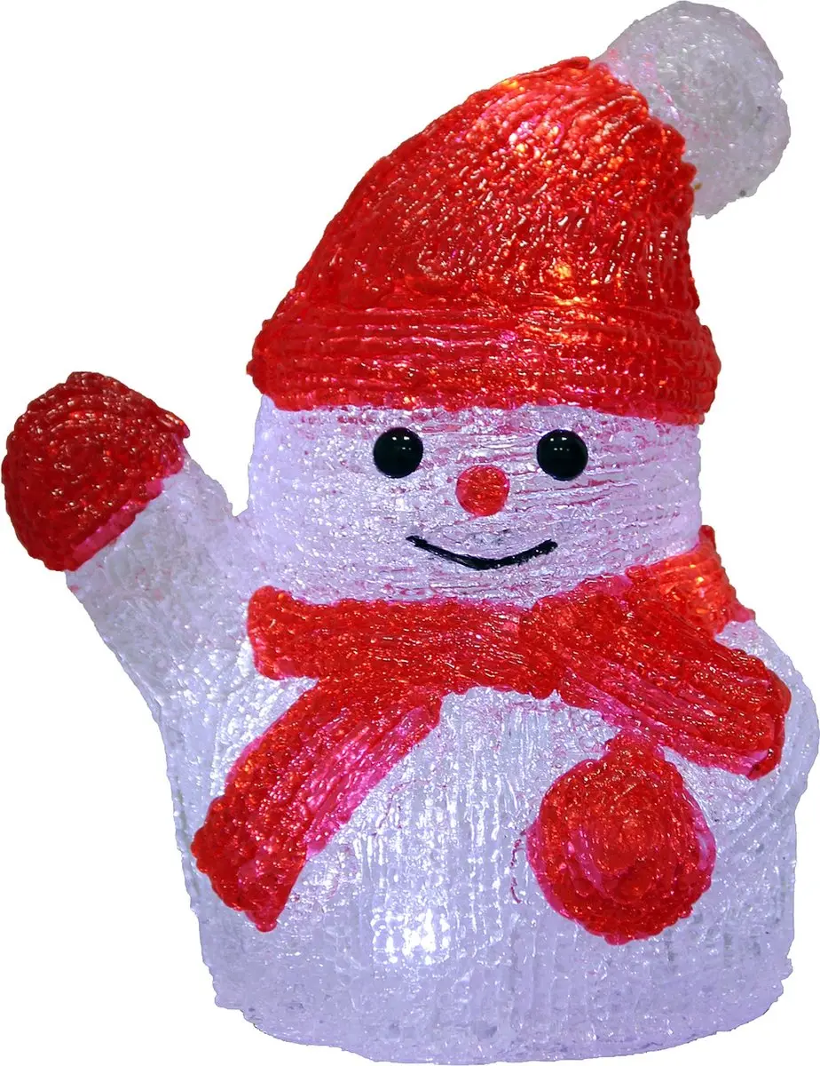 Deuba Kerstfiguur Sneeuwman LED Acryl 18,5cm