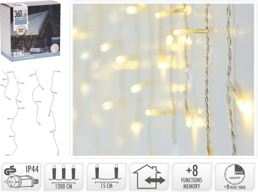 IJspegel verlichting 360 LED