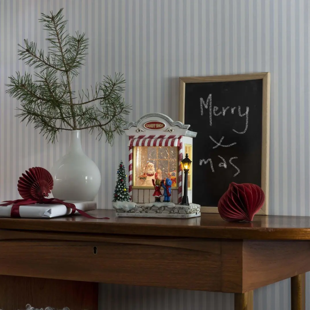 Konstsmide Sweden 4369 LED Kerstdecoratie Snoepwinkel - 22x16.5cm - Warmwit - afbeelding 5 van 6