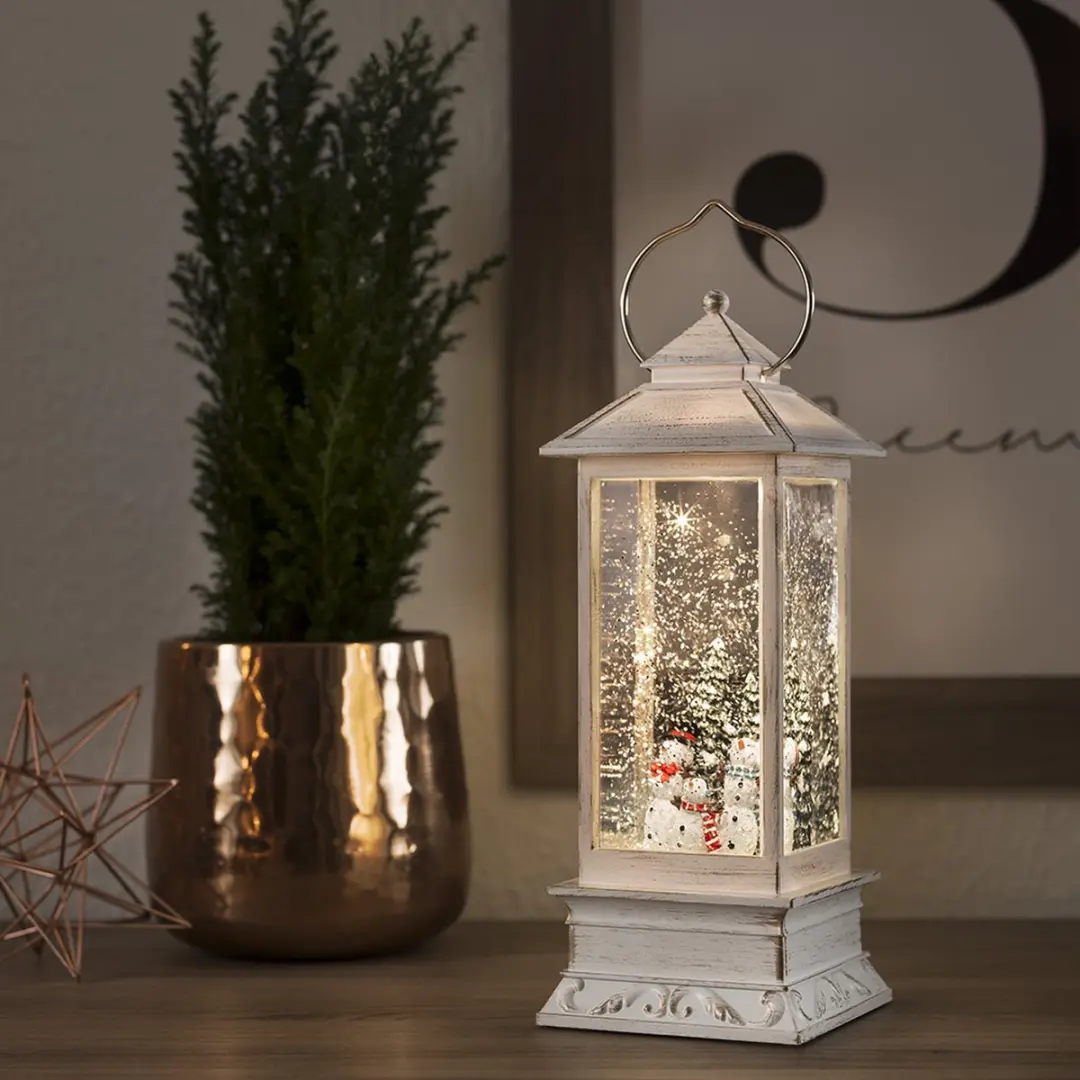 Konstsmide LED Kerstlantaarn Sneeuwpoppen 10,5x27,5cm
