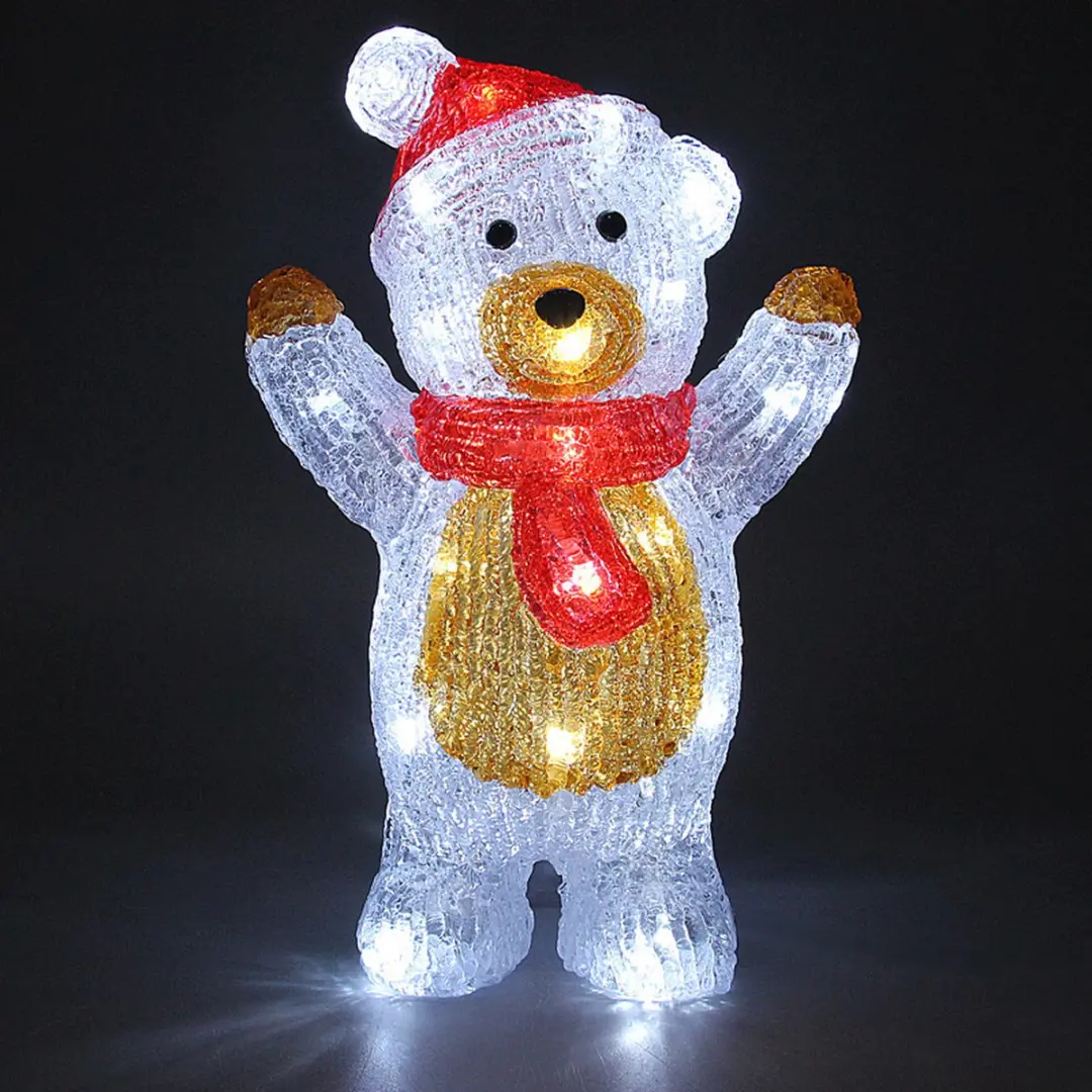 Deuba Kerstfiguur Teddy LED Acryl 30cm