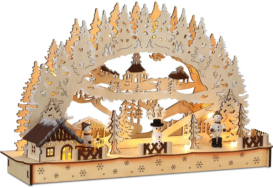 Monzana Kerstboog Led Winterdorp