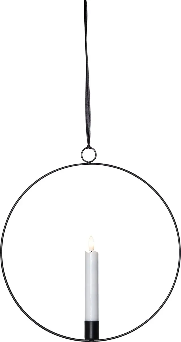 Star Trading LED-lichtslinger 'Flame Ring', zwart, 30cm