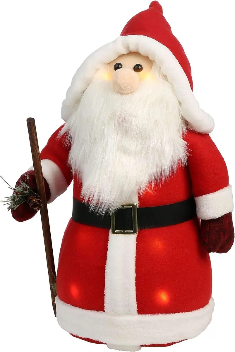 Grote verlichte kerstman rood