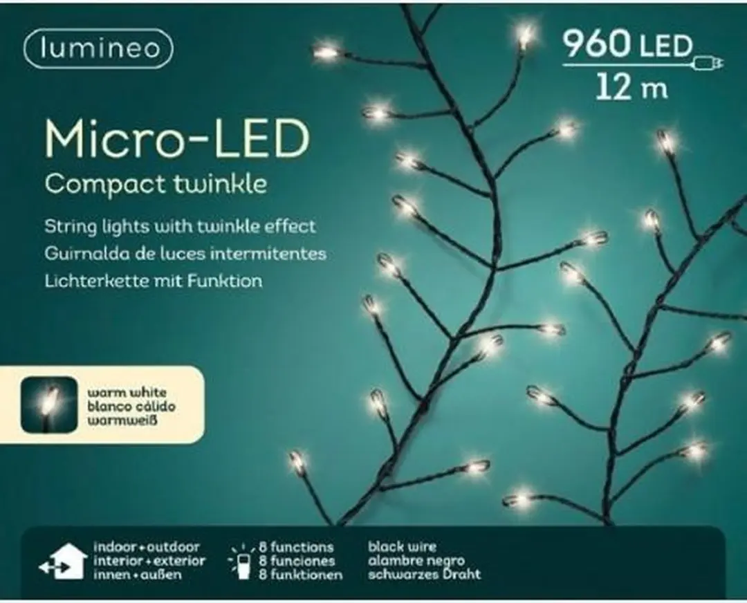 Kaemingk Microled Compact 12m Warm Wit - 960 Lichtpunten - afbeelding 2 van 2