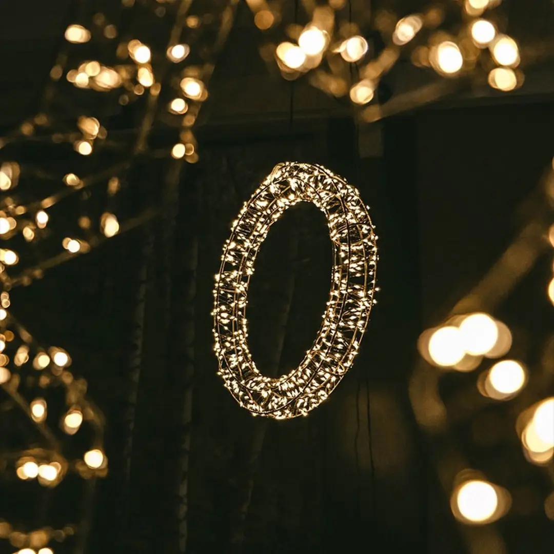 Anna's Collection Kerstverlichting Krans - 800 LED Warm Wit - afbeelding 6 van 6