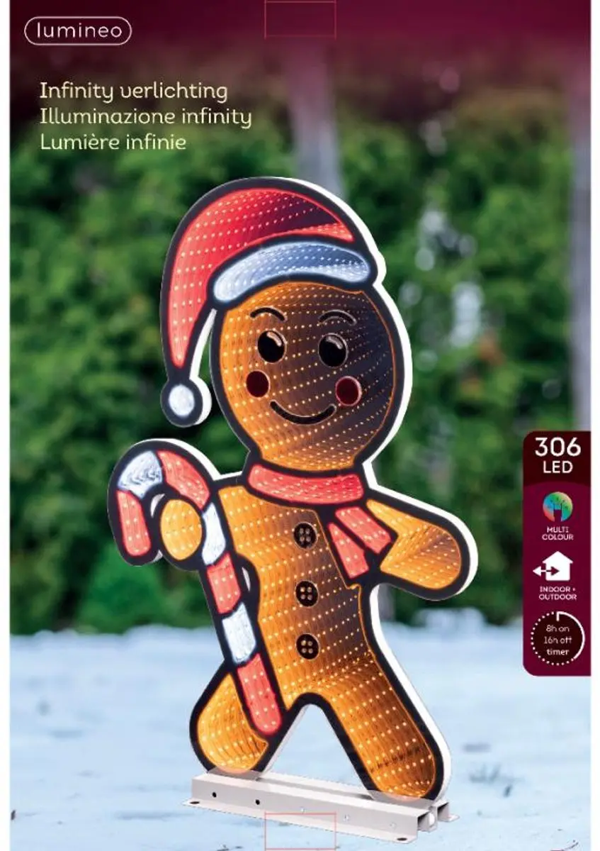 Lumineo LED Infinity Lights Kerstverlichting 60cm - Warm wit