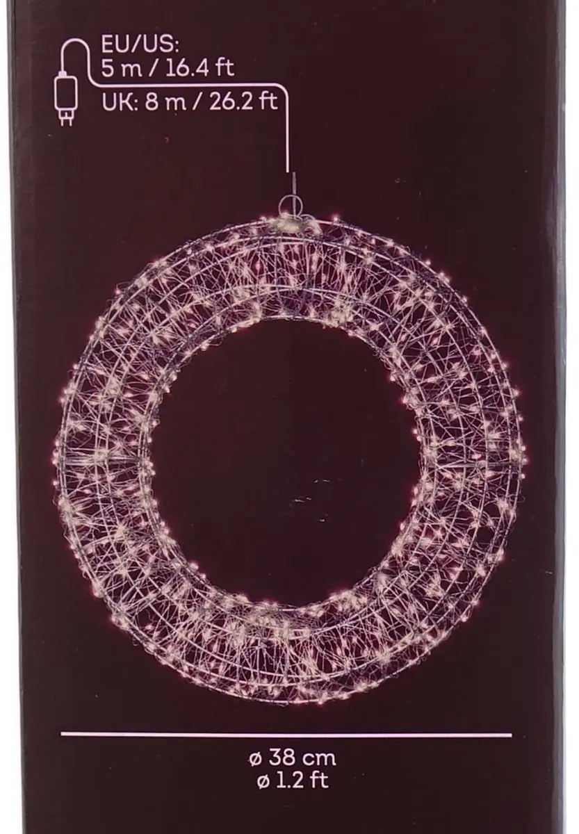 Kaemingk Lumineo Micro LED-Lichtkrans Warmwit - 28cm - afbeelding 6 van 6