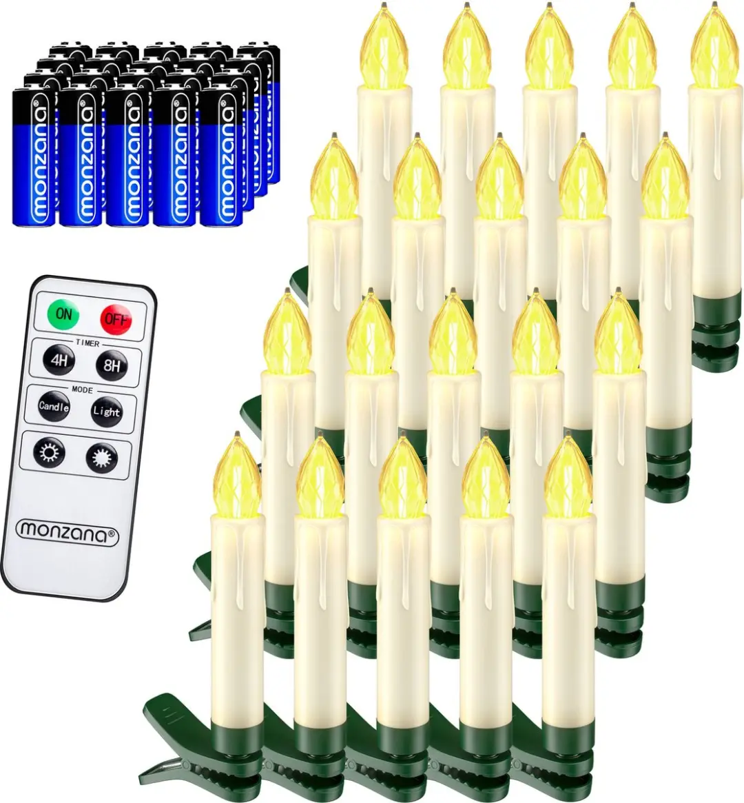 Monzana LED Kerstverlichting Kaarsen 20 Stuks