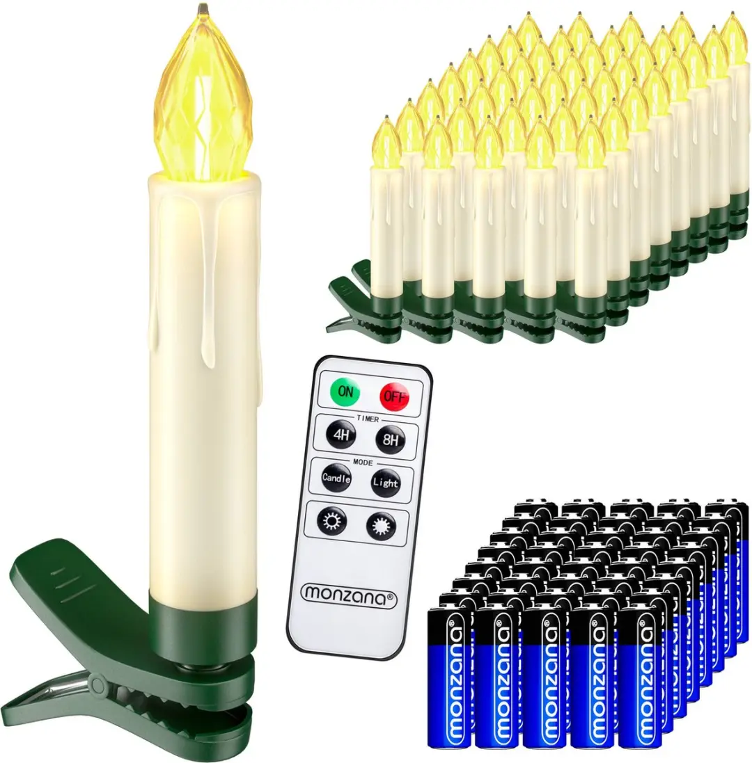 Monzana LED Kerstverlichting Kaarsen 40 Stuks
