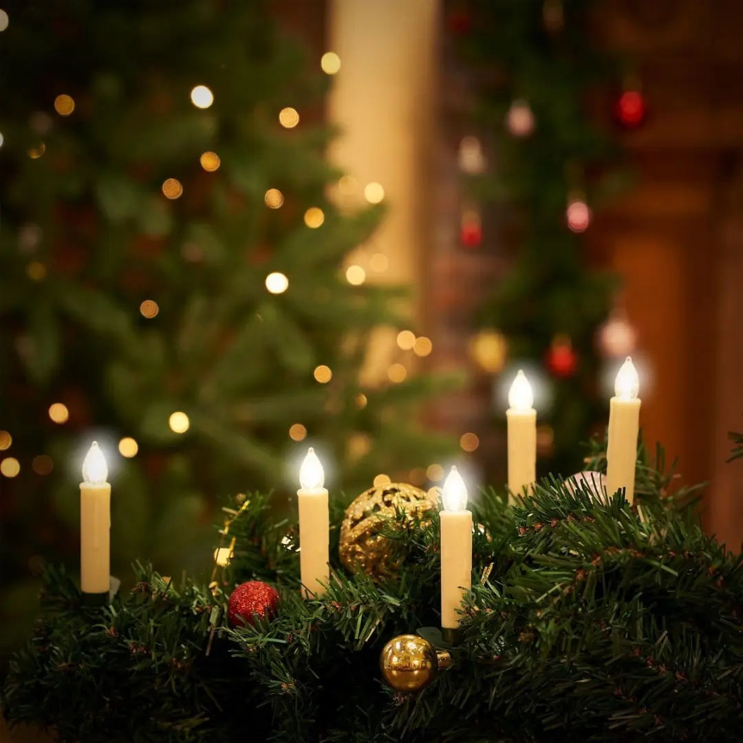 Monzana LED Kerstverlichting Kaarsen 30 Stuks - Warm wit