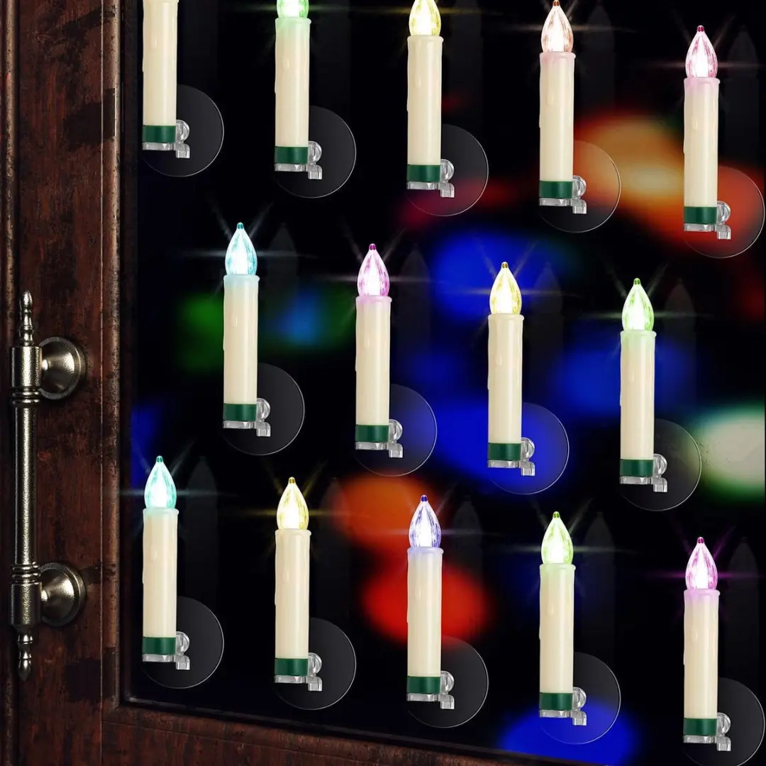 Monzana LED Kerstverlichting Kaarsen 30 Stuks - Dimbaar Multicolor