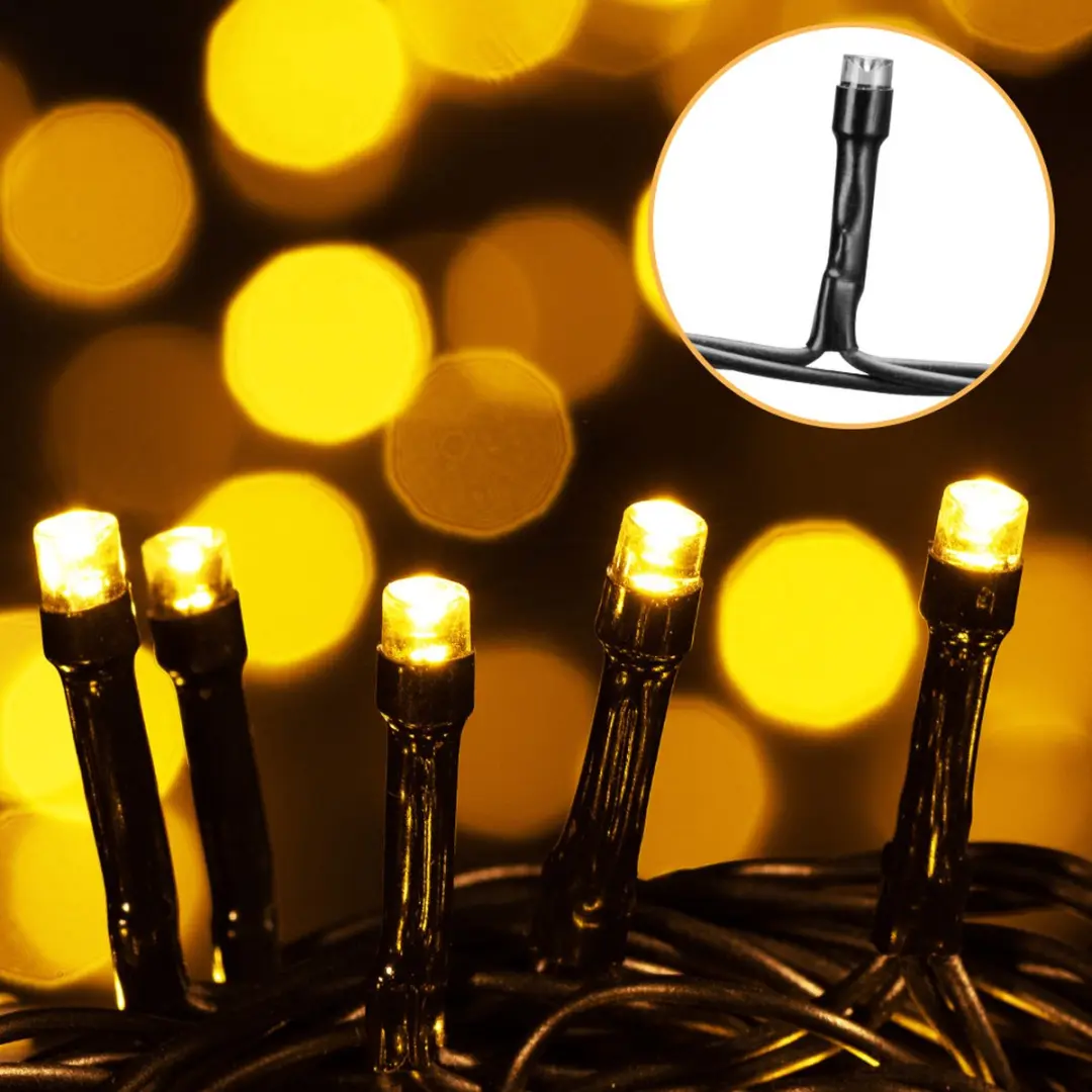 Monzana Kerstlichtsnoer 200 LED Warm Wit - 20m - IP44