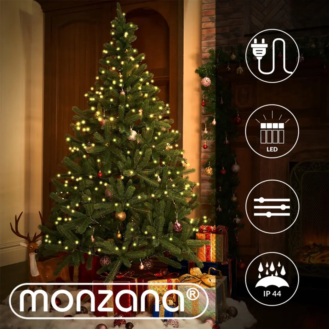 Monzana Kerstlichtsnoer 400 LED Warm Wit - 40m - IP44