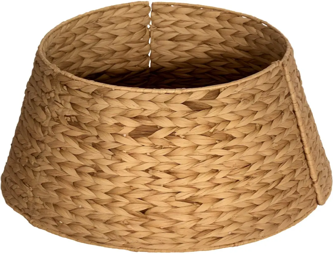 HOMCOM Kerstboomkraag Waterhyacint, Metaal Ø60 x 28H cm Natuurhout
