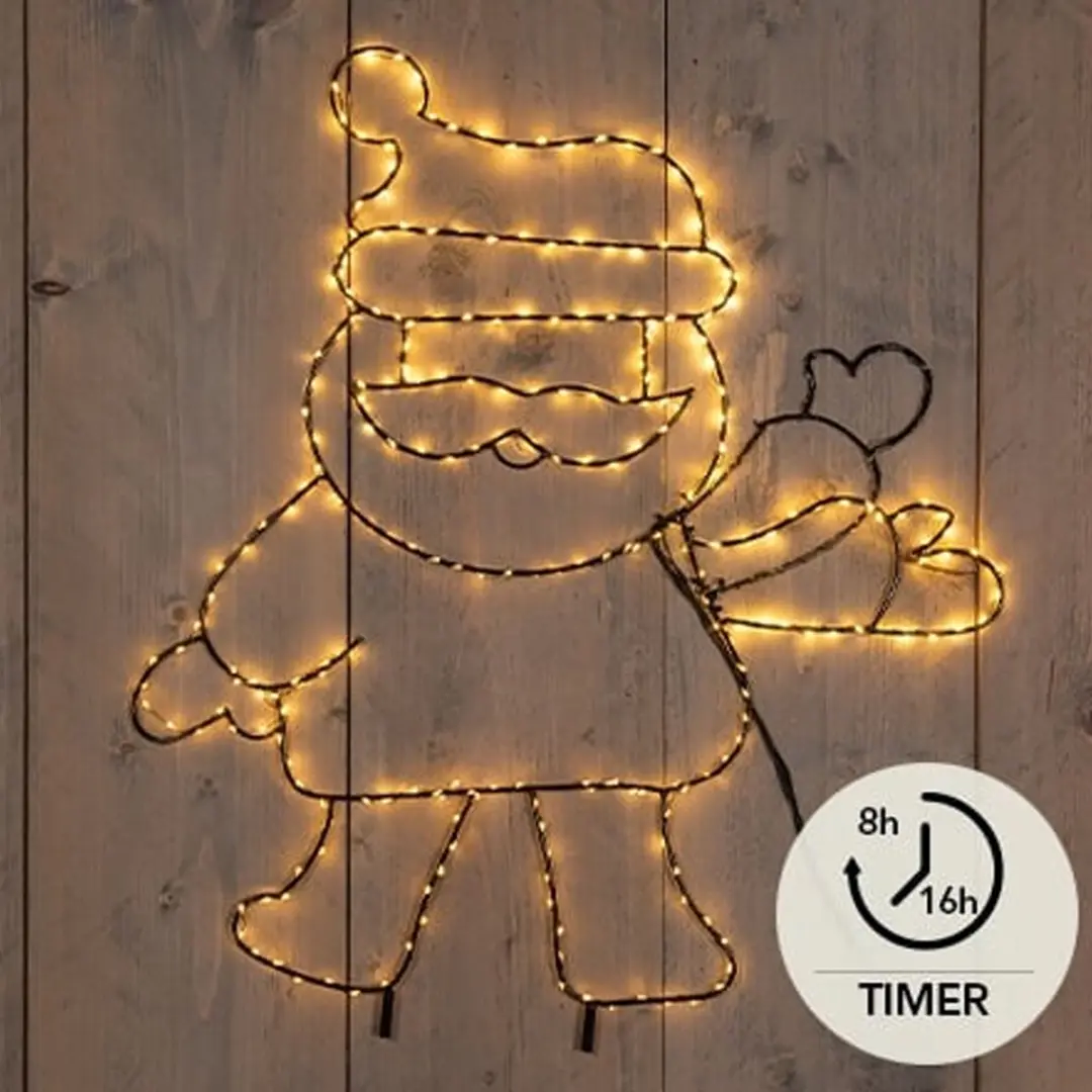 Anna's Collection Kerstman Figuur 250 LED - 60x50cm - Warm wit - afbeelding 2 van 3