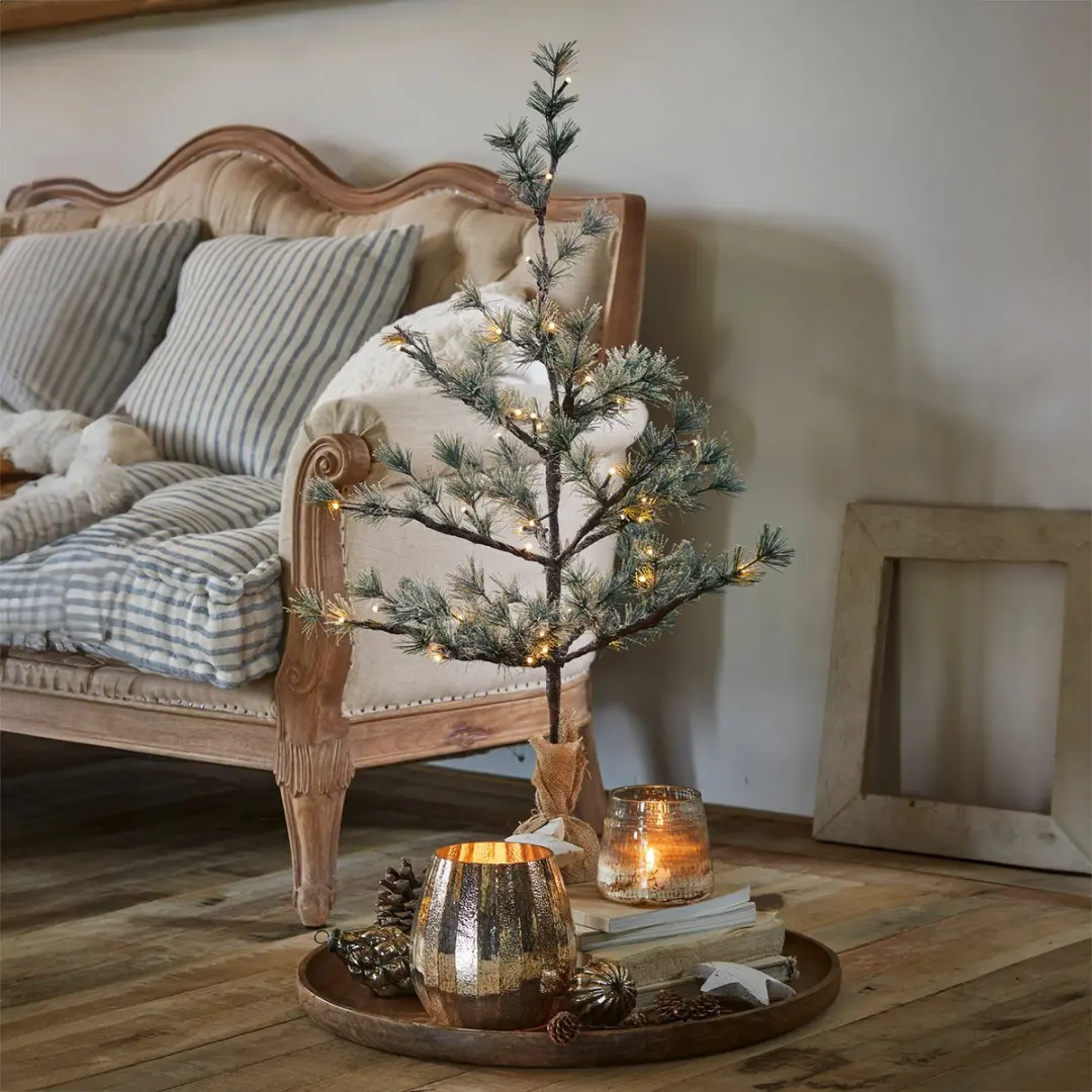 Loberon Kerstboom Falkirk 58cm - Op stam - LED-verlichting