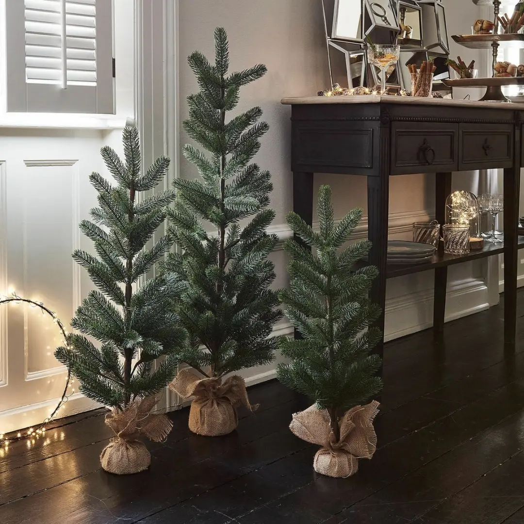 Loberon Merpins Sierboomset 3 Stuks - 42cm - Groen