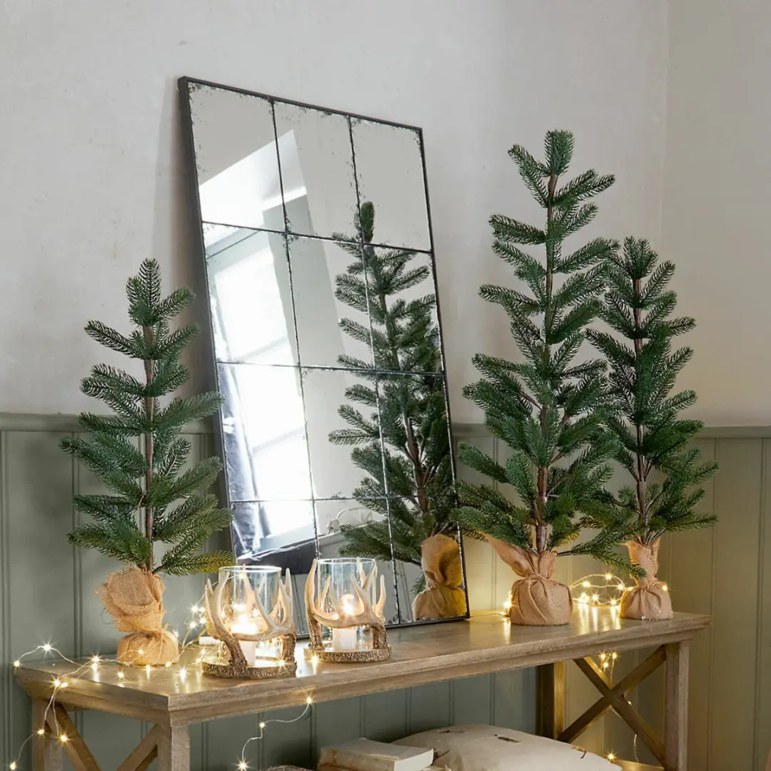 Loberon Merpins Sierboomset 3 Stuks - 42cm - Groen