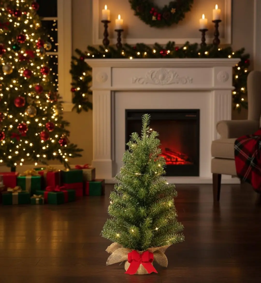 Famiflora Forest Table Tree Kunstkerstboom 30cm - Groen
