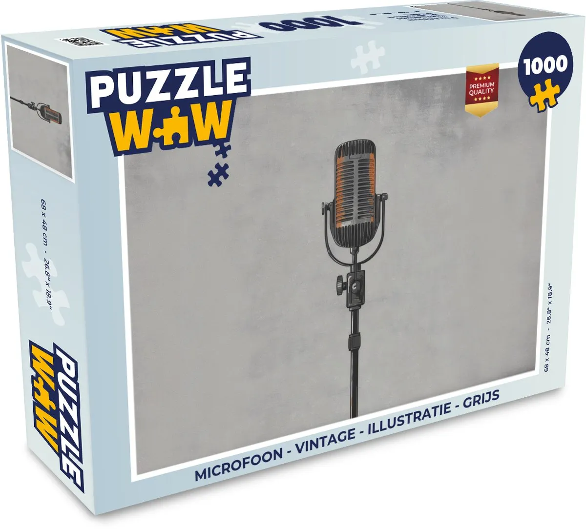 PuzzleWow Microfoon Vintage Puzzel 1000 Stuks