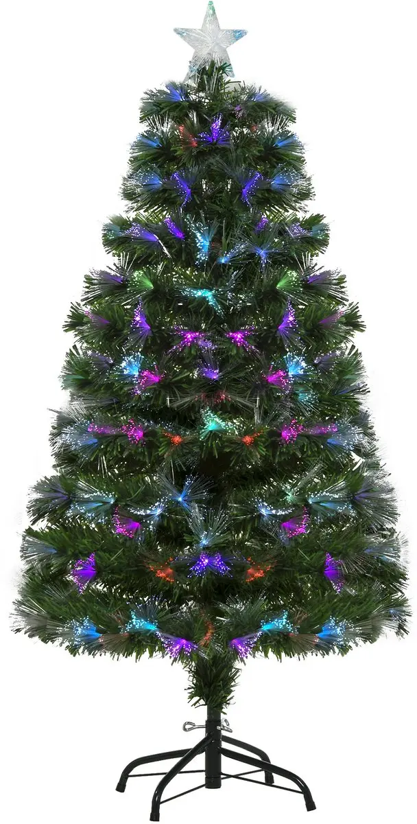 HOMCOM-Kerstboom-66x66x120cm-Kunststof-Groen