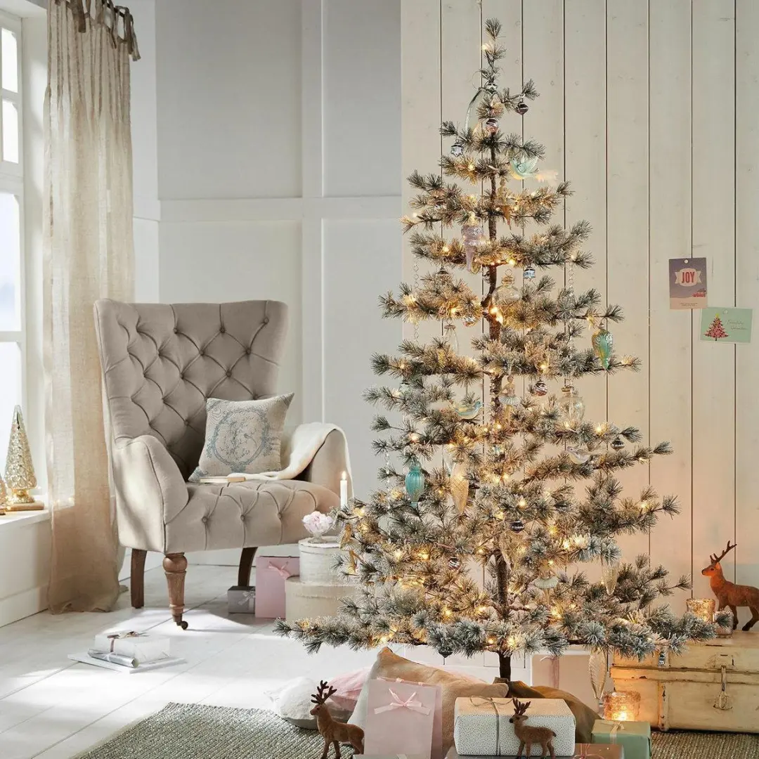 Loberon Kerstboom 108cm - 1 Tak - Groen/Wit