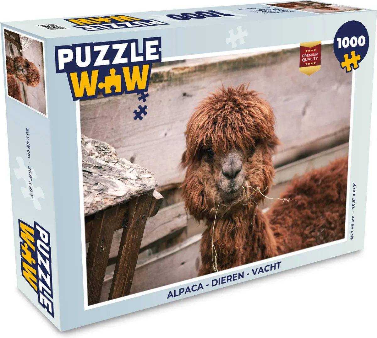 PuzzleWow Alpaca Legpuzzel 1000 Stuks