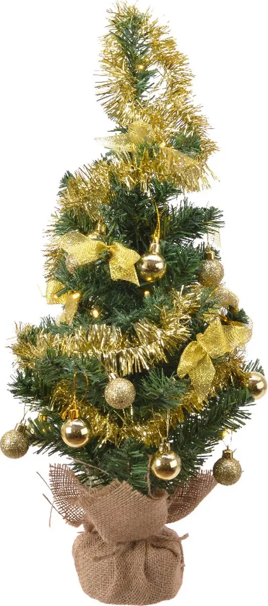 Lumineo Kunstkerstboom 60cm - 20 Micro LED - Groen - afbeelding 2 van 3
