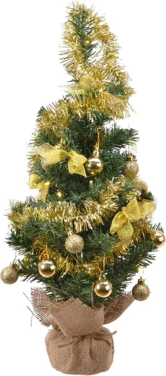 Lumineo Kunstkerstboom 60cm - 20 Micro LED - Groen - afbeelding 3 van 3