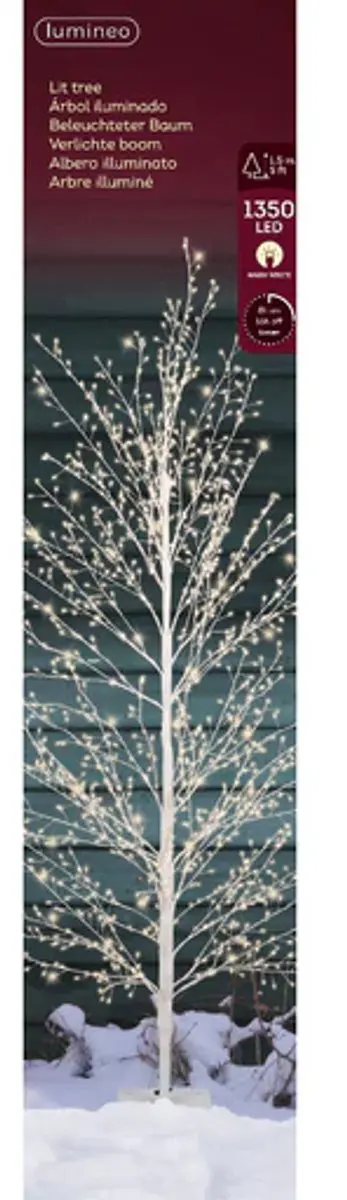 Lumineo Warm Wit 1350 Micro-LED Kerstboom 150cm - 50 Takken - afbeelding 2 van 3