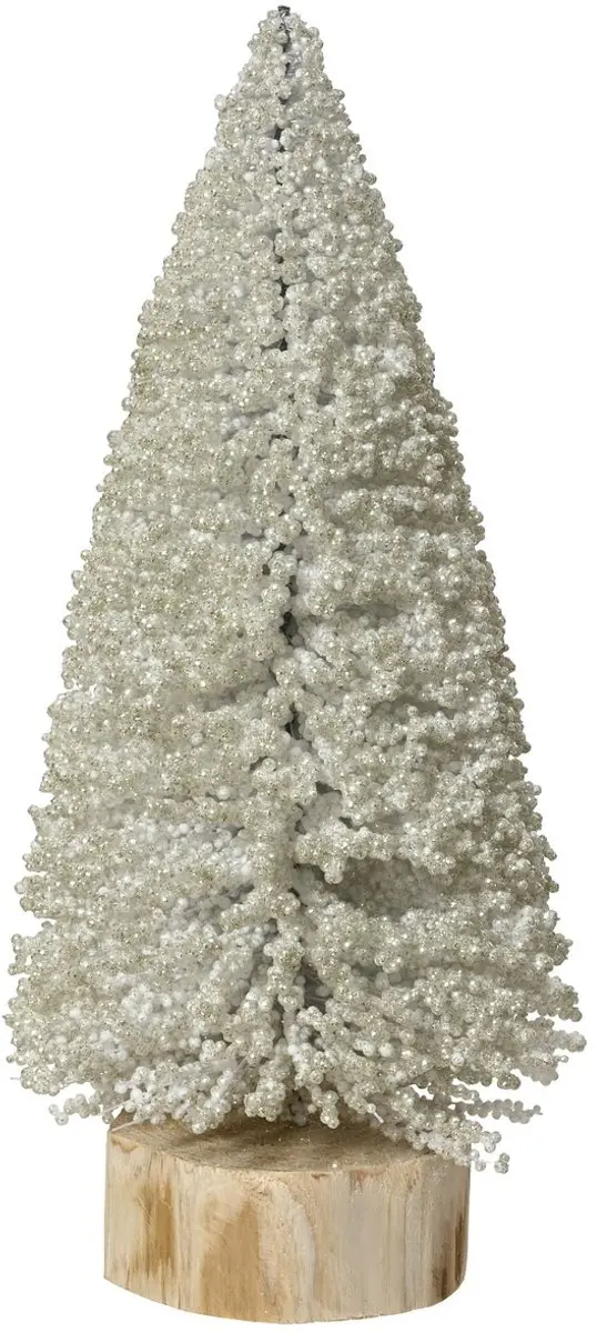 Kaemingk decoratieboom wit parelmoer glitter 32 cm