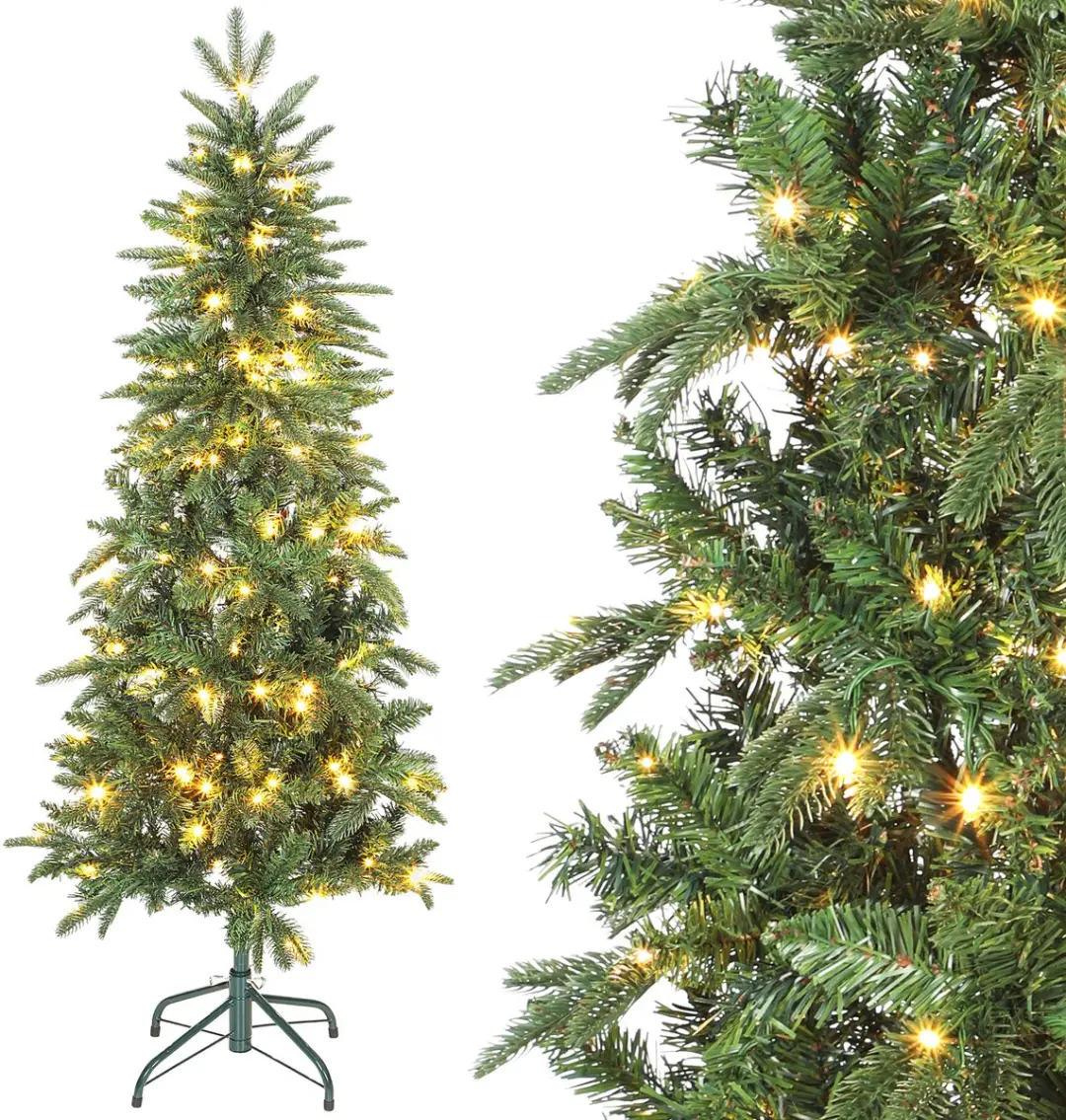 HOMCOM-Kerstboom-Plastic-55x55x150cm-Vert