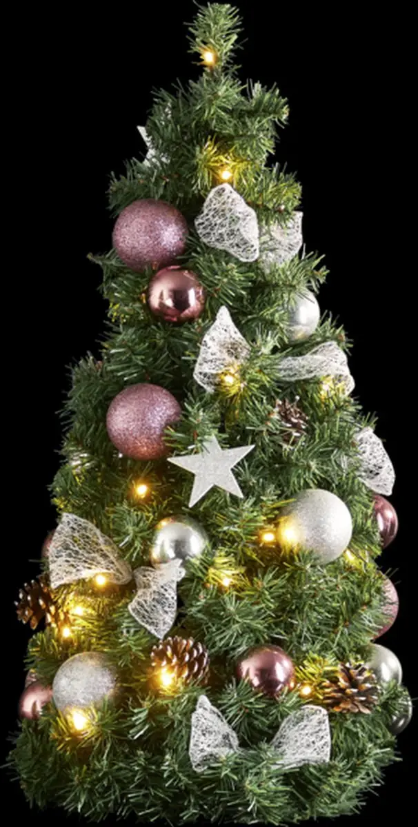 Star Trading Noel Mini Kerstboom 65cm - Warm Wit - 42 Lampen - Groen