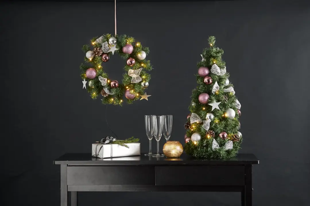 Star Trading Noel Mini Kerstboom 65cm - Warm Wit - 42 Lampen - Groen