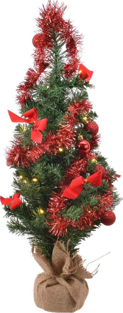 Lumineo Kunstkerstboom 60cm - 20 Micro LED - Groen - afbeelding 2 van 3