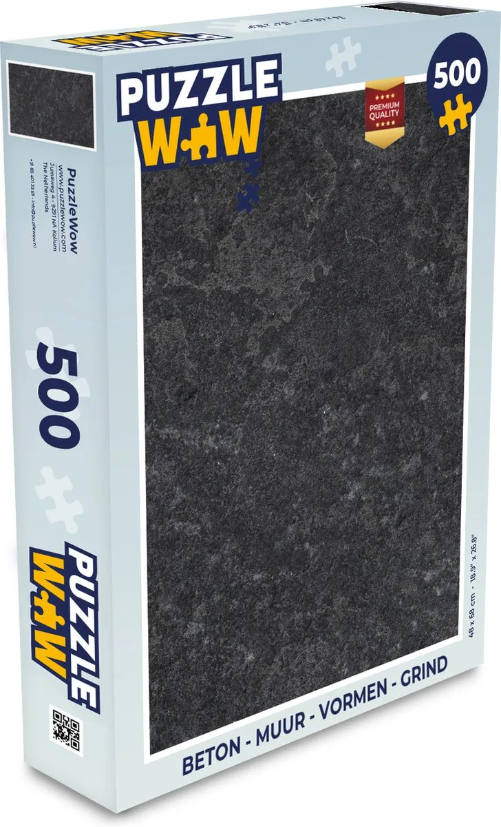 PuzzleWow Beton Puzzel 500 Stuks - Multicolor
