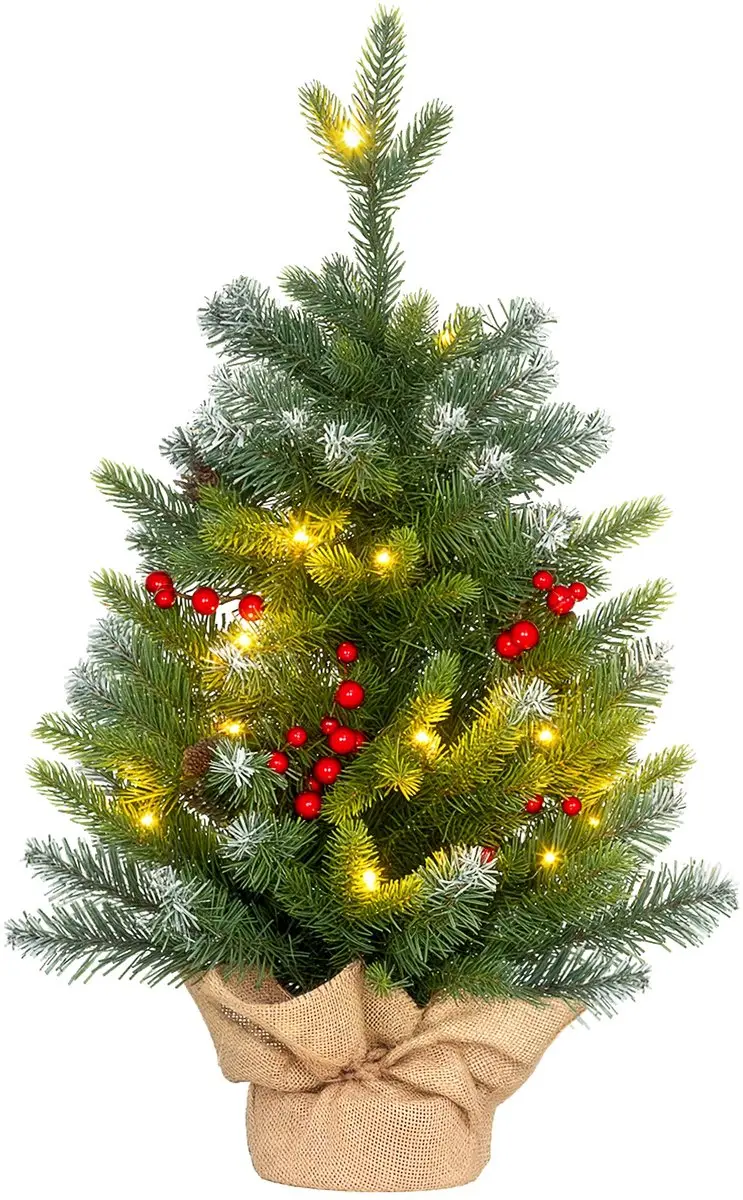 HOMCOM-Kerstboom-43x43x60cm-Kunststof-Groen