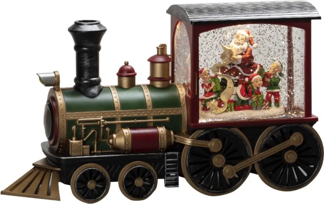 Konstsmide LED Sneeuwlantaarn Kerstman in Trein - Warm Wit - afbeelding 2 van 4