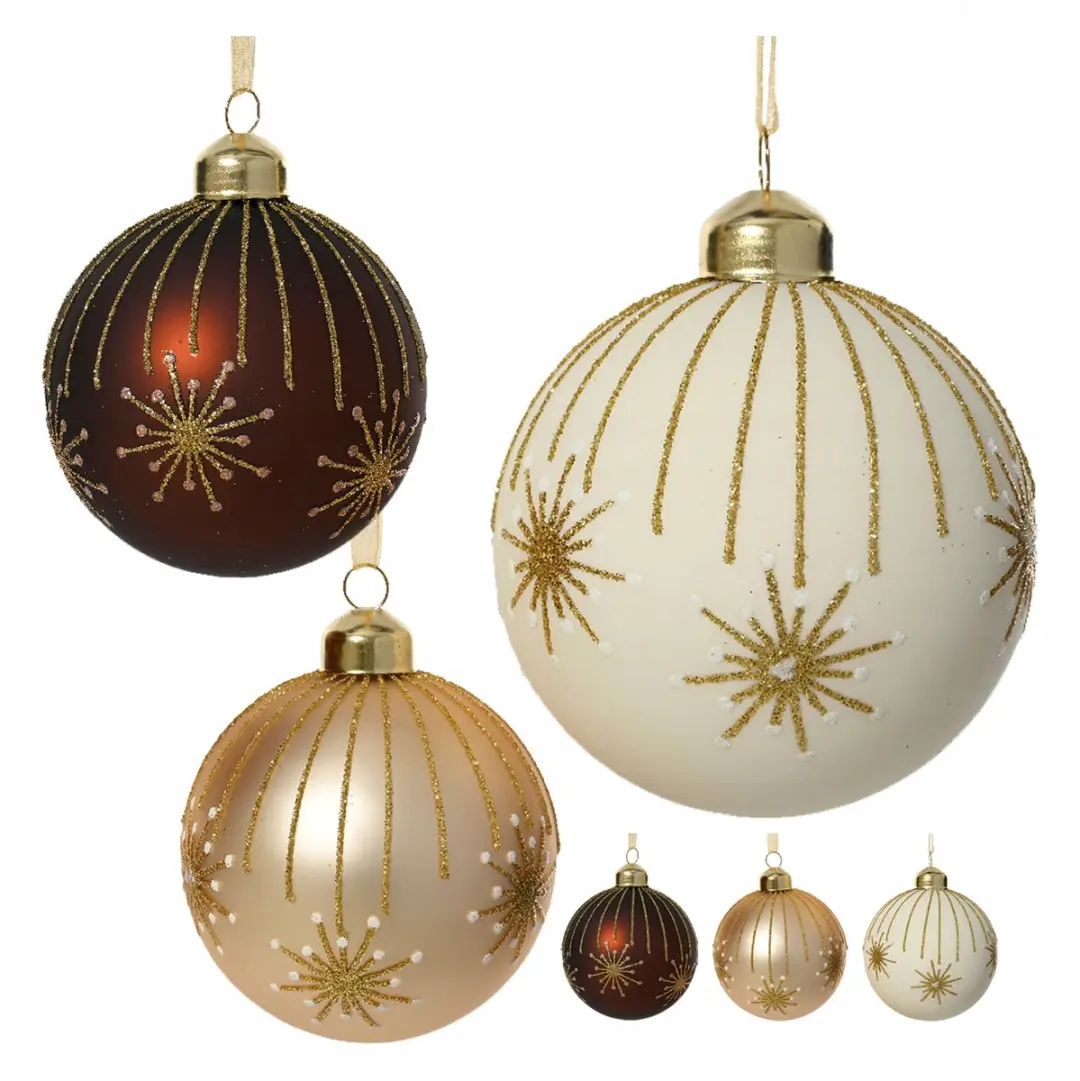 Glasen Kerstballen 8cm