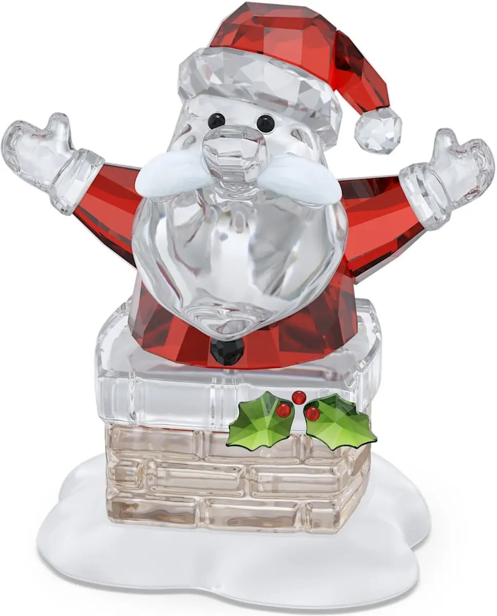 Swarovski beeldje Holiday Cheers Kerstman en Schoorsteen 5701507