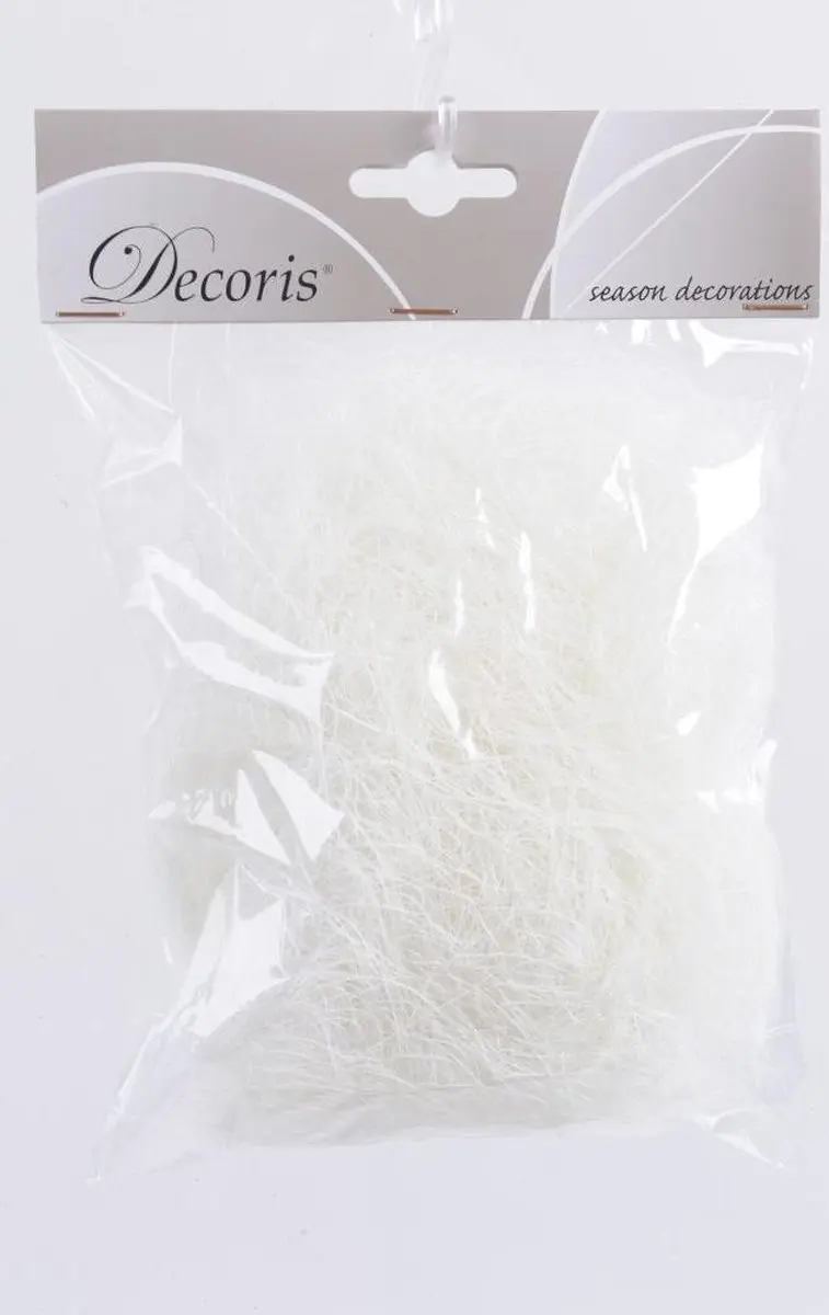 Decoris Engelenaar Lametta - Wit - 20 gram