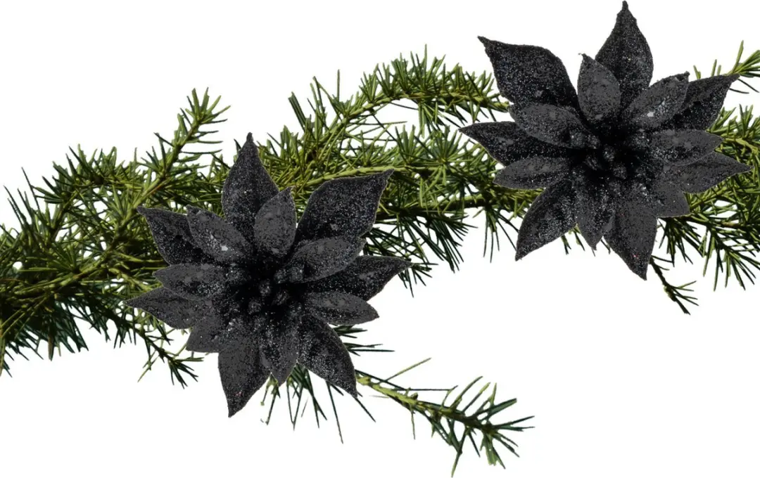 Cosy and Trendy kerstboom decoratie bloemen op clip