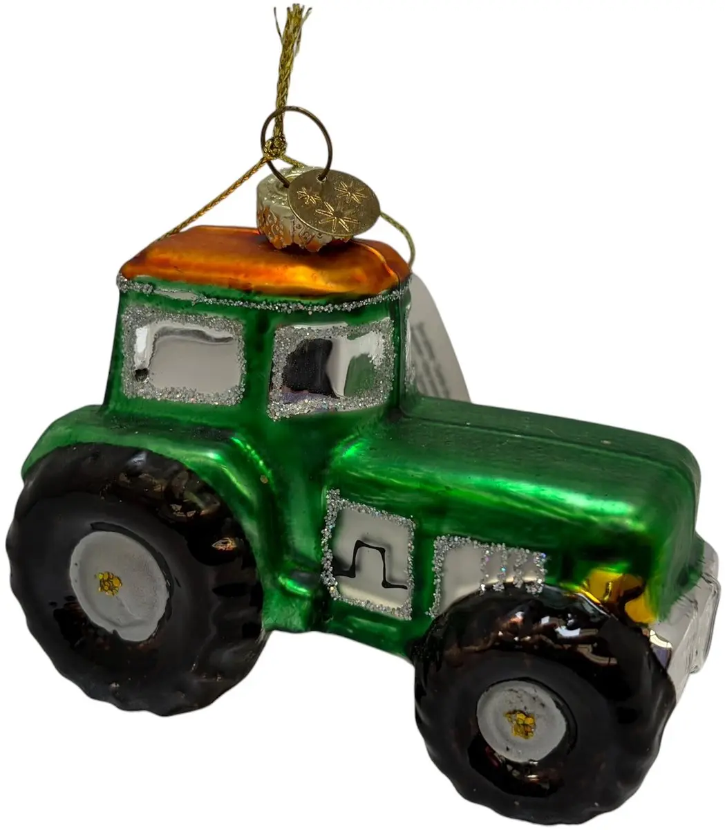 Kerstboom hanger tractor kleur groen
