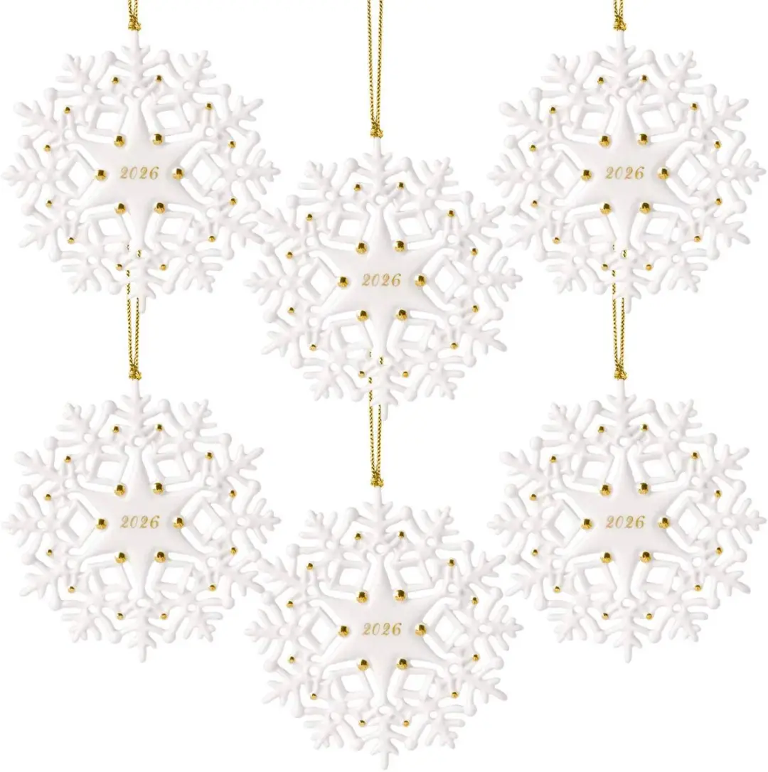 Ornamente Schneeflocke 2026 Christmas Classics 0,6 x 11 x 11 cm Set van 6